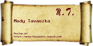 Medy Tavaszka névjegykártya